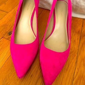 Hot Pink Ann Taylor Kitten Heels